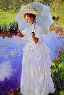 John Singer Sargent Canvas Paintings - A Morning Walk lady